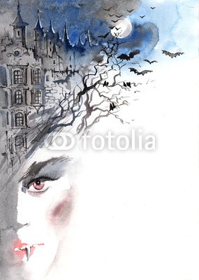 okalinichenko, vampire (geisterhaft, dunkel, entsetzen, abbildung, nacht, schloss, mond, fledermaus, konzept, vampir, fantasy, angst, baum, übel, hexe, tod, fangzahn, fliegender, 1, schwarz, architektur, gebäude, stil, mysterium, monster, grausam, turm, 2, geschichte, schlösse)