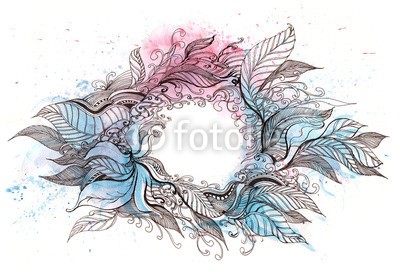 okalinichenko, wreath (dekoration, lei, ornament, wirbel, modern, schöner, elegant, runde, leaf, banner, floral, entwerfen, girlande, figur, verziert, eleganze, stil, abstrakt, symbol, element, verfärbt, kunst, laubwerk, kreis, feier, kartusche, dekorativ, verzweigt, bla)