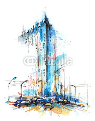 okalinichenko, architecture (gebäude, altersgenosse, architektur, äusseres, urbano, szene, turm, business, leute, downtown, stadtteil, stadt, büro, strukturen, life, skyline, gross, besinnung, draußen, finanzen, blau, himmel, reisen, tage, reiseziel, locations, licht, technologi)