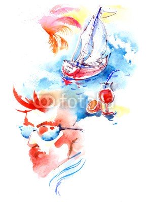 okalinichenko, dreams (sommer, farb, urlaub, mann, traum, entspannung, meer, tropisch, himmel, wasser, natur, reisen, klima, strand, beruhigt, szene, segelboot, silhouette, nautisch, schönheit, lebensstil, sunlight, welle, touristen, sport, fahrzeug, blau, segel, sailing, orang)