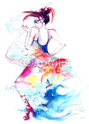 okalinichenko, fashion (gestalten, mädchen, sommer, garniert, kleidung, leute, erwachsen, frau, farb, altersgenosse, weiblich, draußen, eleganze, weiß, rot, jung, classic, hintergrund, szene, schöner, sunlight, knie, 1, frau, haare, abendkleid, modellieren, urban)