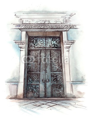 okalinichenko, front door (tür, türen, architektur, eingang, front, wölben, gebäude, uralt, fassade, dekoration, sicherheit, kunst, äusseres, geschlossen, einfahrt, tor, henkel, rahmen, stil, schliessen, schlösser, vorhalle, dekorativ, schwelle, verziert, carving, eigenschafte)
