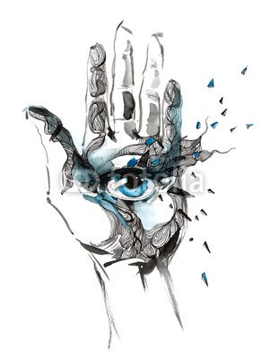 okalinichenko, hand (menschlich, auge, hand, finger, leute, 1, hintergrund, konzept, gefühl, schüchtern, person, emotion, schauend, ideen, gewalttätigkeit, kräfte, schutz, überraschen, gesten, haut, gesundheit, starren, weiß, ärztin, einzig, einsamkeit, unsicherhei)