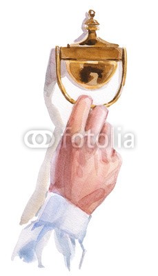 okalinichenko, Knock the door (tür, knockers, menschlich, haus, posaune, hand, gelegenheit, erwachsen, eingang, kaukasier, mann, person, wohn, strukturen, ideen, niemand, weiß, business, leere, zeichen, life, erfolg, arm, einzig, männlich, leute, vertikal, willkommen, besuc)