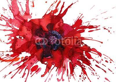 okalinichenko, poppy flower (mohn, blume, ackerbau, waffenstillstand, schönheit, bett, verfärbt, tage, tiefe, bauernhof, feld, floral, formal, malerei, platsch, bewegung, saft, himmel, horizontale, idyllisch, abbildung, abbild, isoliert, large, natur, niemand, orientalisch, dekorati)