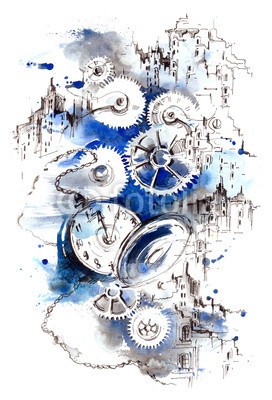okalinichenko, time (zeit, architektonisch, wechseln, einfluß, strukturen, business, urbano, konstruktion, äusseres, architektur, fenster, szene, life, obsolet, traditionell, betätigung, verkehr, mehrfach, durch, bewegung, saturiert, moving, hintergrund, modus, town, ne)