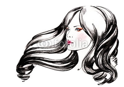 okalinichenko, wavy black hair (gewellt, frau, schönheit, haare, schöner, isoliert, menschlich, bergung, modellieren, leisure, spaß, weiß, sitzend, blume, glamour, orange, treatment, schwarz, kaukasier, gestalten, weiblich, lächeln, lying, gesund, mädchen, jung, pflege, lan)