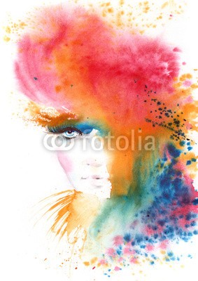 okalinichenko, women's thoughts (konzept, gedanken, hitze, weiblich, kunst, menschlich, person, feuer, auge, wimper, makeup, nase, lippen, blau, orange, natur, anbrennen, 1, flamme, entwerfen, abstrakt, jung, life, öffnen, sicherheit, betrachtung, gemischt, rot, urbano, kopf, somme)