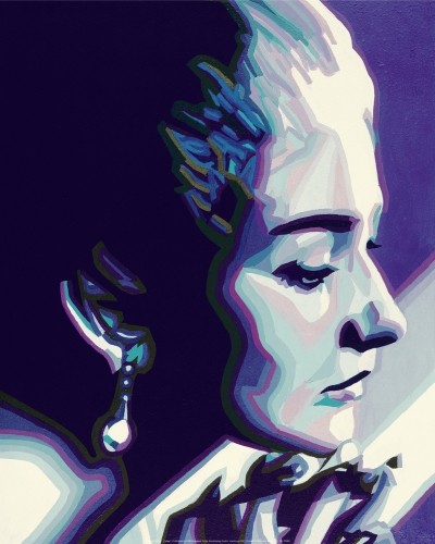 Opitz Werner, Callas (Malerei, Modern, Portrait, Maria Callas, Diva, Profil, Opernsängerin, Oper, Star,  Persönlichkeiten, Pop Art, Treppenhaus, Wohnzimmer, Kino, bunt)
