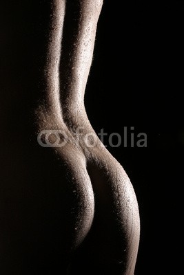 Oscar Brunet, Frauenakt 50 (erotik, erotisch, weiblich, frau, leuchtend, grübchen, fleisch, dahinter, jugendzeit, nass, bottom, rücken, sepia, sexy, sexy, skulptur, rieseln, verführerisch, wasser, wassertropfen, weiblic)