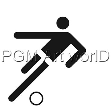 Otl Aicher  Fussball (Wunschgröße, Grafik, Symbol, Icon, Figurativ, Fitness,  Sport, Bewegung, Mannschaft, Team, Ballspiel, Sportler, Spieler, Fußballplatz, schwarz / weiß)