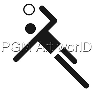 Otl Aicher  Handball (Wunschgröße, Grafik, Symbol, Icon, Figurativ, Fitness,  Sport, Bewegung, Team, Mannschaft, Ballspiel, schwarz / weiß)