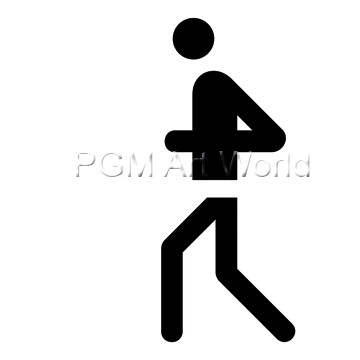 Otl Aicher  Jogging (Wunschgröße, Grafik, Symbol, Icon, Figurativ, Fitness,  Sport, Bewegung, Laufen, Läufer, Ausdauer, Kondition, Freizeitsport, schwarz / weiß)