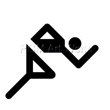 Otl Aicher  Leichtathletik (Wunschgröße, Grafik, Symbol, Icon, Figurativ, Fitness,  Sport, Bewegung, Laufen, Rennen, Wettkampf, Läufer, schwarz / weiß)