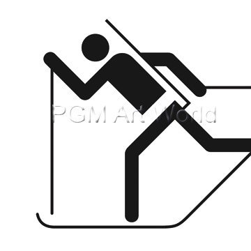 Otl Aicher, Biathlon (Wunschgröße, Grafik, Symbol, Icon, Figurativ, Fitness,  Sport, Bewegung, Wintersport, Langlauf, Schießen, Kondition, schwarz / weiß)