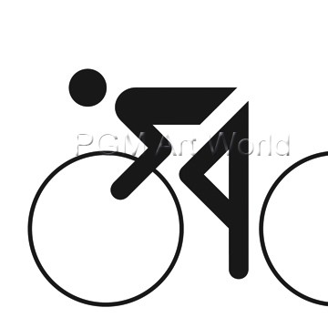 Otl Aicher  Radfahren (Wunschgröße, Grafik, Symbol, Icon, Figurativ, Fitness,  Sport, Bewegung, Fahrradfahren, Radsport, Geschwindigkeit, Radfahrer, schwarz / weiß)