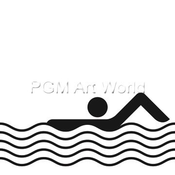 Otl Aicher  Schwimmbad (Wunschgröße, Grafik, Symbol, Icon, Figurativ, Fitness, Sport, Bewegung, Ausdauer, Wassersport, Schwimmer, Schwimmen, Wassersport, Freizeitsport, schwarz / weiß)