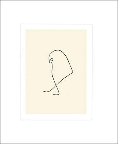 Pablo Picasso, Le moineau, 1907 (Büttenpapier) (Klassische Moderne, Zeichnung, minimalistisch, Vogel, Küken, Einstrichzeichnung, Wohnzimmer, Treppenhaus, Arztpraxis, schwarz / weiß)
