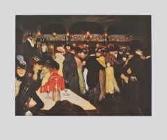Pablo Picasso, Le Moulin de la Galette (Büttenpapier) (Klassische Moderne, Malerei, Pariser Gesellschaft, Paris, Cafe, Tanzcafe, Unterhaltung, Spaß, Wohnzimmer, bunt)