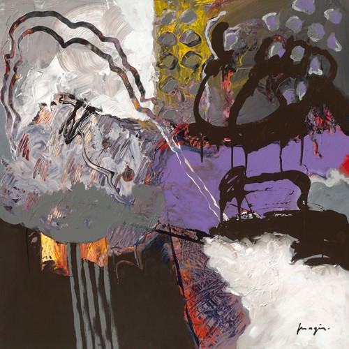 Pascal Magis, Variations abstraites XX (Abstrakt, Abstrakte Malerei, pastos, gespachtelt, Modern, Business, Büro, Arztpraxis, Wohnzimmer, Wunschgröße, bunt)