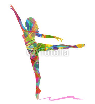 passiflora70, silhouette di ballerina composta da colori (tanzen, tanzen, choreographie, tanzen, tanzen, sprung, ballerina, tänzer, tänzer, tänzer, design, silhouette, show, show, erster, schauspielhaus, ballett, körper, bunt, abstrak)