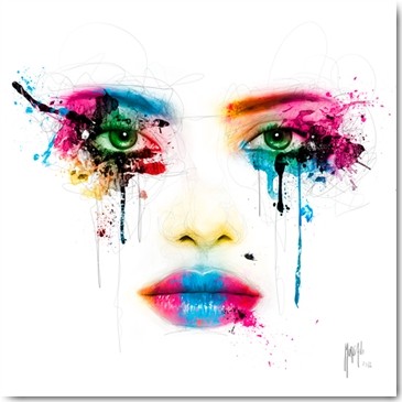 Patrice Murciano, Colors (Wunschgröße, Pop Art, Sinnlichkeit, Mund, Lippen, Augen, Gesicht, Mädchen, Punk, Leuchtfarben, Neon, Schrill, Modern, Malerei, Jugendzimmer, Wohnzimmer, Jugendzentrum, pink)