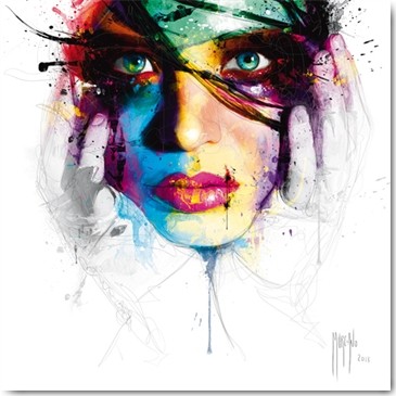 Patrice Murciano, Coralie I (Wunschgröße, Pop Art, Punk, Mädchen, Portrait, volle Lippen, sinnlich, Leuchtfarben, Neon, Schrill, Modern, Malerei, Jugendzimmer, Wohnzimmer, Jugendzentrum, bunt)