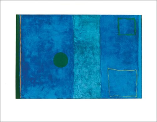 Patrick Heron, Blue painting (Modern, Malerei, Abstrakt, abstrakter Expressionismus, Farbfelder, Farbfeldmalerei, Wohnzimmer, Treppenhaus, Büro, blau)