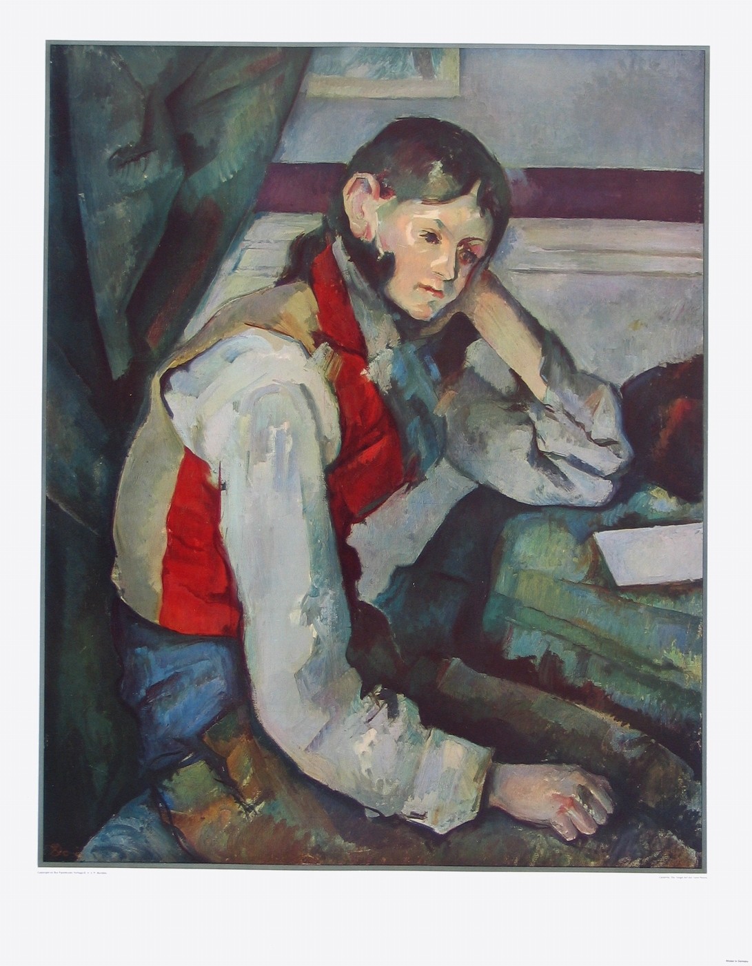 Wandbild Paul Cezanne Der Junge Mit Der Roten Weste