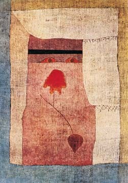 Paul Klee, Arab Song (Malerei, Expressionismus, Frau, Schleier, burka, Sehschlitz, Arabien, Lied,  Klassische Moderne, Schlafzimmer, Wohnzimmer, bunt)