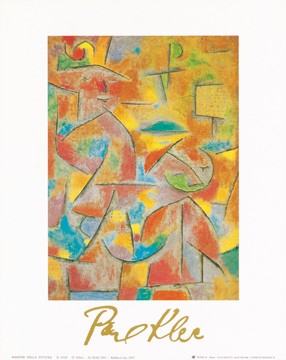 Paul Klee, Bimba e zia, 1937 (Malerei, Expressionismus, Frau, Tante, Kind, Mädchen, Klassische Moderne, Schlafzimmer, Wohnzimmer, Arztpraxis, bunt)
