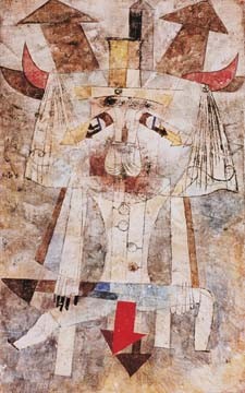 Paul Klee, Der wilde Mann (Wunschgröße, Malerei, Expressionismus, Mann, Wilder, Schleier, Klassische Moderne, Büro, Wohnzimmer, Arztpraxis, bunt)