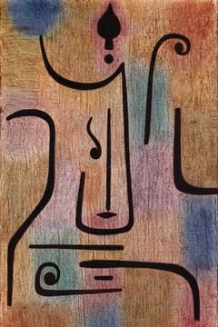 Paul Klee, Erz-Engel (Wunschgröße, Malerei, abstrakte Malerei, Farbfelder, Linien, Ornamente, Klassische Moderne,  Schlafzimmer, Wohnzimmer, Arztpraxis, Büro, bunt)