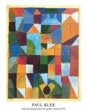 Paul Klee, Städtische Komposition mit Gelben Fenstern (Malerei, Konstruktivismus,  geometrische Formen, Farbflächen, Klassische Moderne,  Wohnzimmer, Arztpraxis, Büro, Business, bunt)
