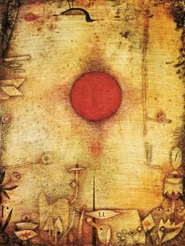 Paul Klee, Ad marginem (Wunschgröße, Malerei, Landschaft, Tiere, Vögel,  Sonne,  Primitivismus, Klassische Moderne, indigen, Schlafzimmer, Wohnzimmer, Arztpraxis, Büro, bunt)