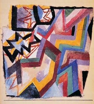 Paul Klee, Farbige und grafische Winkel (Malerei,abstrakte Malerei, abstrakte Muster, Formen, Linien, Farbfelder, Klassische Moderne, Wohnzimmer, bunt)