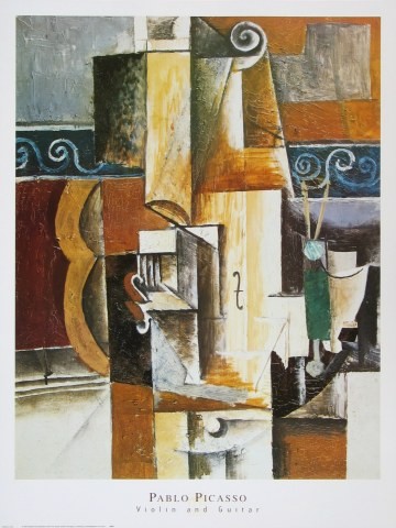 Wandbild Pablo Picasso Violine Und Gitarre