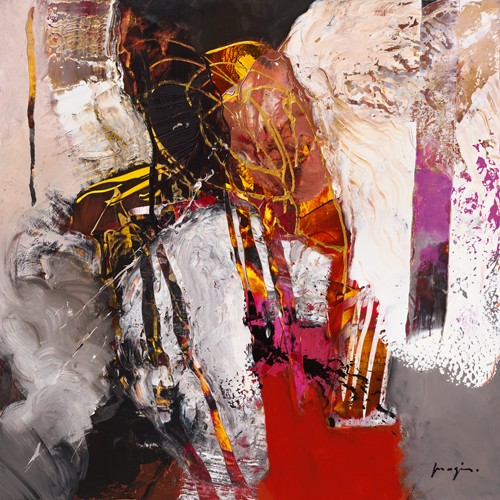 Pascal Magis, Variations abstraites XII (Abstrakt, Abstrakte Malerei, pastos, gespachtelt, Modern, Business, Büro, Arztpraxis, Wohnzimmer, Wunschgröße, bunt)