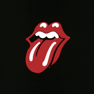 John Pasche, Rolling Stones (Tongue) (Zunge, Rolling Stones, Symbol, Rock, Musik, Pop Art, Jugendzimmer, Musikzimmer, Malerei, schwarz/rot)