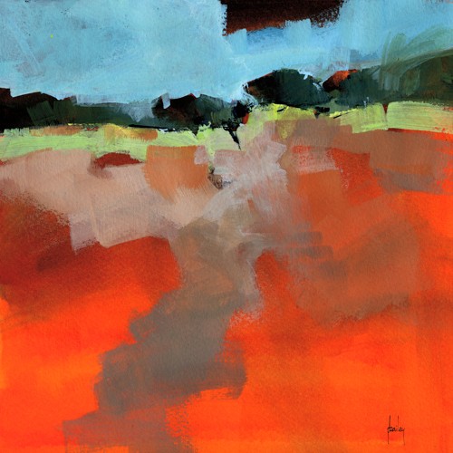 Paul Bailey, Early Fall (Wunschgröße, Malerei, abstrakte Malerei, Landschaft, Felder, Farbfelder, Herbst, leuchtend, Jahreszeit, Wohnzimmer, Büro, bunt)