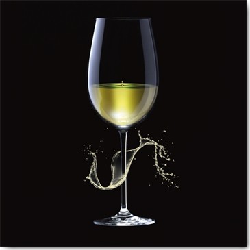 Peter Hillert, GrapeSplash one (Fotokunst, Glas, Weißwein, Spritzer, Splash, Küche, Gastronomie, Esszimmer, Bistro, Wunschgröße, Modern, schwarz / gelb)