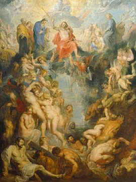 Peter Paul Rubens, Das große Jüngste Gericht (Jüngstes Gericht, Himmel, Hölle, Körper, religiös, Barock, Klassiker, Malerei, Schlafzimmer, Treppenhaus, Wohnzimmer, Wunschgröße, bunt)