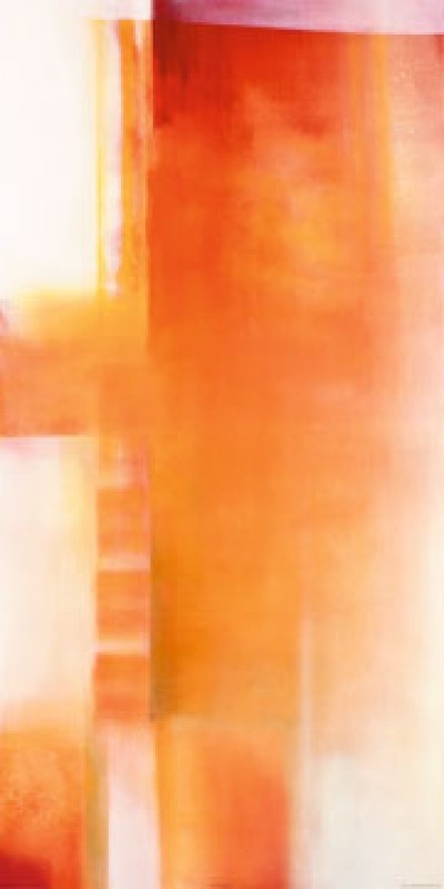 Marta Peuckert, Rot I (Abstrakt, Abstrakte Malerei, Farbfelder, geometrische Muster, modern, Aquarell, Wohnzimmer, Büro, bunt)
