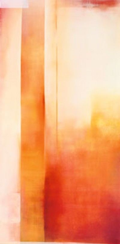Marta Peuckert, Rot II (Abstrakt, Abstrakte Malerei, Farbfelder, geometrische Muster, modern, Aquarell, Wohnzimmer, Büro, bunt)
