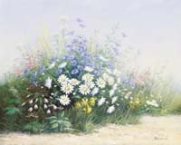 Peter Motz, Flower serenade (Blumen, Stillleben, Bouquet, üppig,  Sommerblumen, Floral, Wunschgröße, Wohnzimmer, Esszimmer)