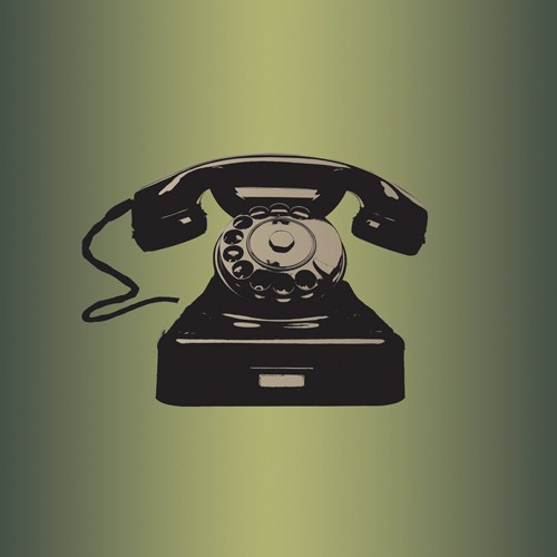 PI Studio, MCM Telephone (Telefon, Wählscheibe,  Nostalgie, retro, Pop-Art, Fotokunst, Wohnzimmer, Büro, Wunschgröße,grün/schwarz)