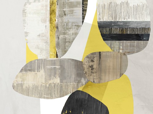 Tom Reeves, Mixed Celadon Yellow Version (Abstrakt, Abstrakte Malerei, abstrakte Formen, Linien,   modern, Wunschgröße, Wohnzimmer, Büro, Business)