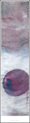 Pierre DEBATTY, Les Quatres Saisons 4/4, 2005 (Abstrakt, Abstrakte Malerei, abstrakte Moderne, Vertikale, Stein, Objekt, Vier Jahreszeiten, Wohnzimmer, Büro, Business, rosa/violett)
