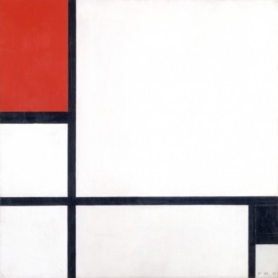 Piet Mondrian, Komposition 1929 (Malerei, Klassische Moderne, Konstruktivismus, Grundfarben, Neoplastizismus, geometrische Felder, Rechtecke, Raster, Wohnzimmer, Büro, Schlafzimmer, Arztpraxis, Wunschgröße, bunt)