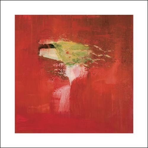 Pierre DEBATTY, Sans titre, 2006 (Abstrakt, Abstrakte Malerei, abstrakte Moderne, Farbfelder, amorph, Wohnzimmer, Büro, Business, rot/bunt)
